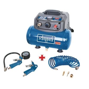 Scheppach kompressor HC 06- med 6 delers tilbehørssett